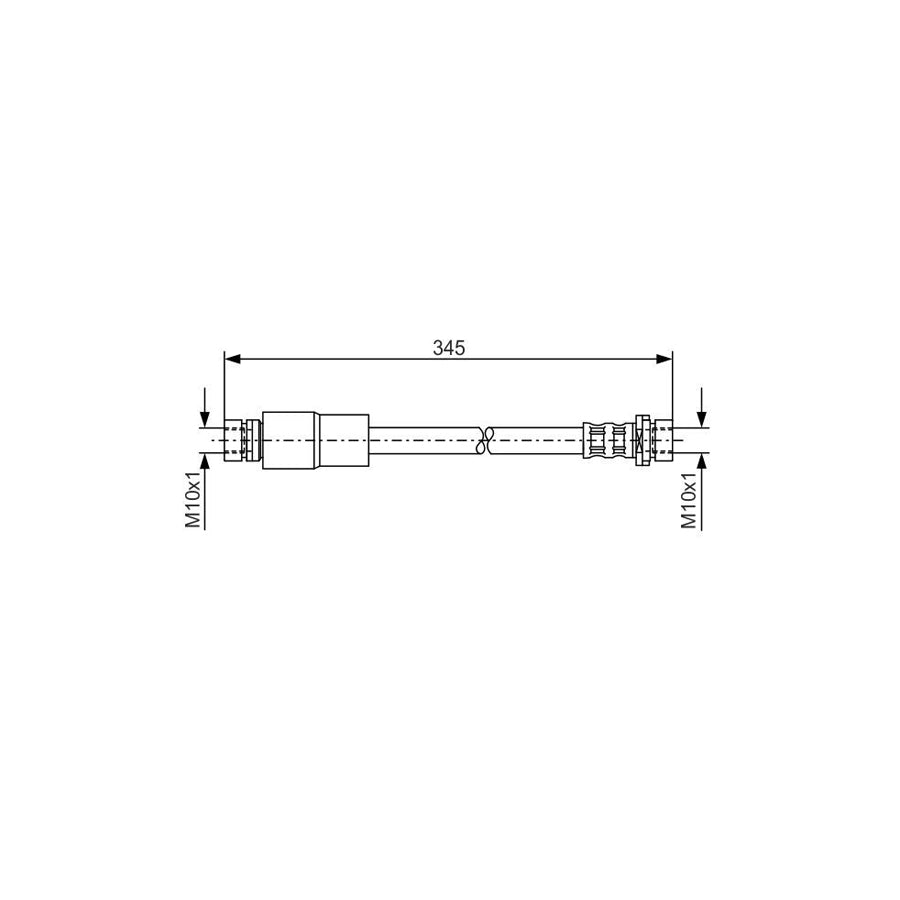 BOSCH 1 987 476 058 Brake Hose for FORD Fusion Estate JU2 325Mm M10X1 
