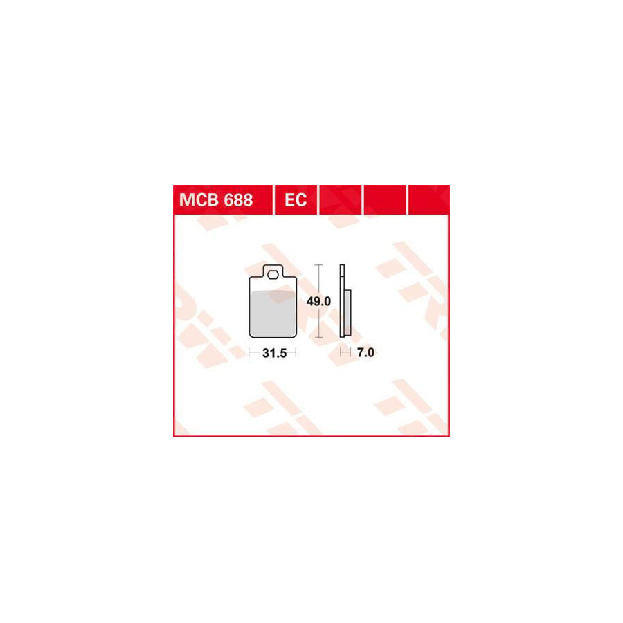 TRW Organic Allround Mcb688 Brake Pad Set