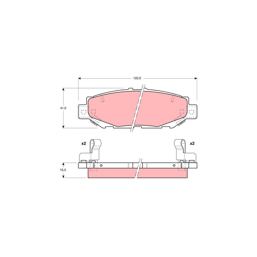 TRW Gdb1185 Brake Pad Set With Acoustic Wear Warning