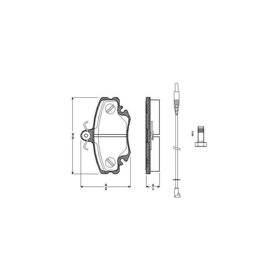 Bosch 0986Tb2513 Brake Pad Set Incl Wear Warning Contact With Accessories