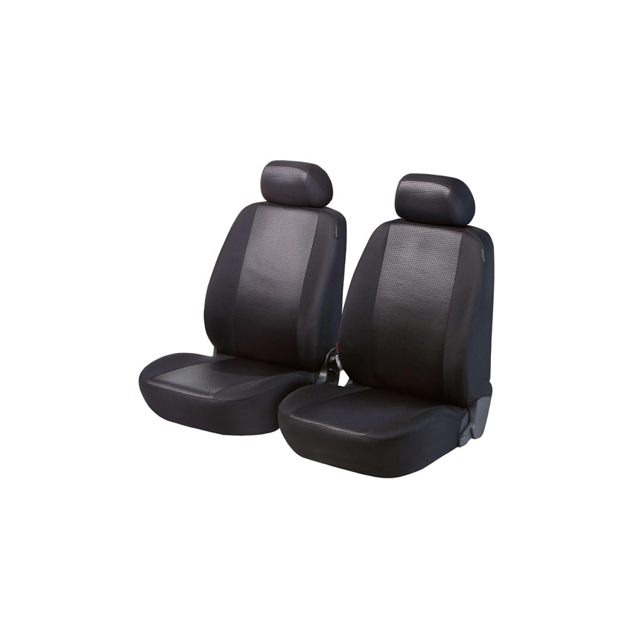 WALSER Shiny 11970 Car seat cover Black, Polyester, Front