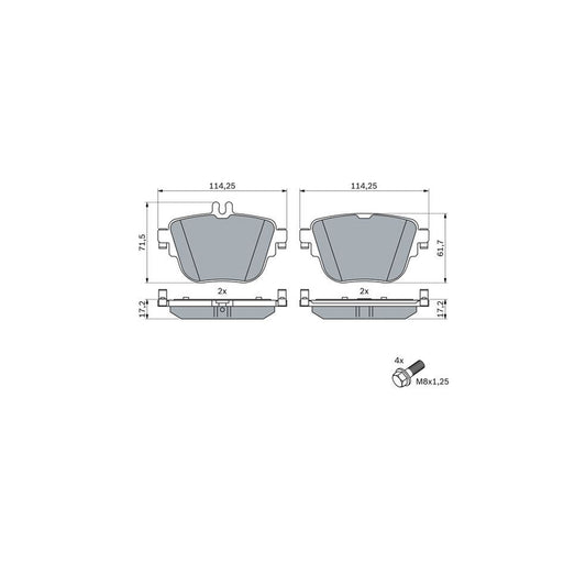 Bosch 0986424859 Brake Pad Set BP2481