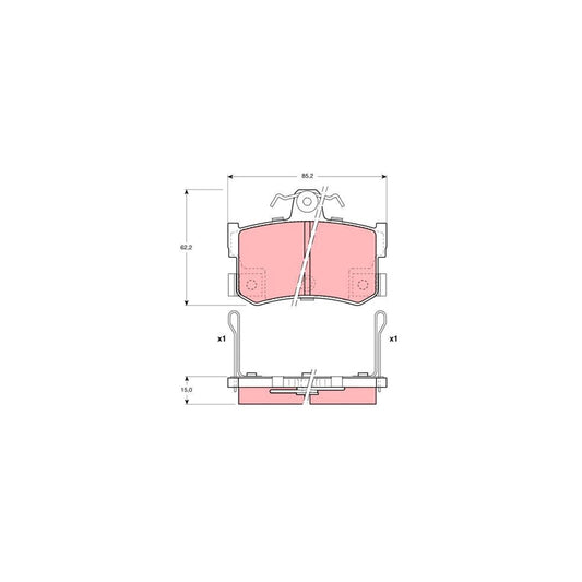 TRW Gdb1169 Brake Pad Set With Acoustic Wear Warning
