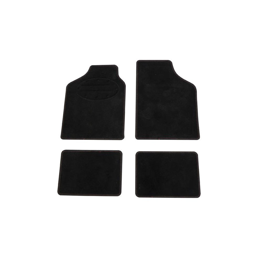 CARPOINT 0320833 Floor mat set Polyester, PP (Polypropylene), Front and Rear, Quantity: 4, Black