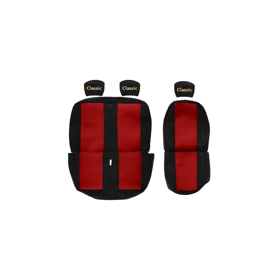 F-CORE RS01 RED Car seat cover Red, Patterned, Textile, Front