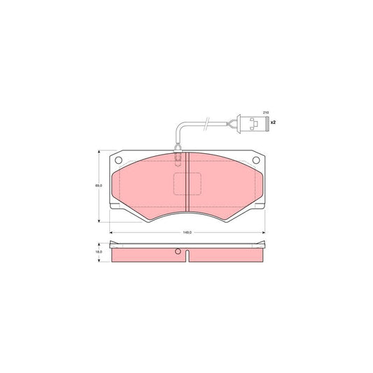 TRW Gdb1248 Brake Pad Set For Iveco Daily Incl Wear Warning Contact
