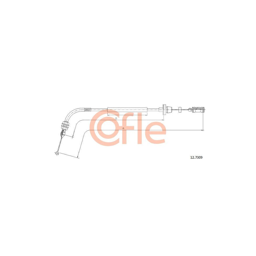 COFLE 12.7309 Throttle Cable for FIAT Seicento / 600 Hatchback (187) | Duco Car Parts UK Car Parts