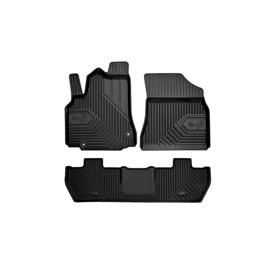 FROGUM Tailored 77407251 Floor mat set Elastomer, Front and Rear, Quantity: 3, Black, (LHD)