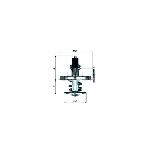 MAHLE ORIGINAL TX 22 84D Engine thermostat Opening Temperature: 84°C, with seal