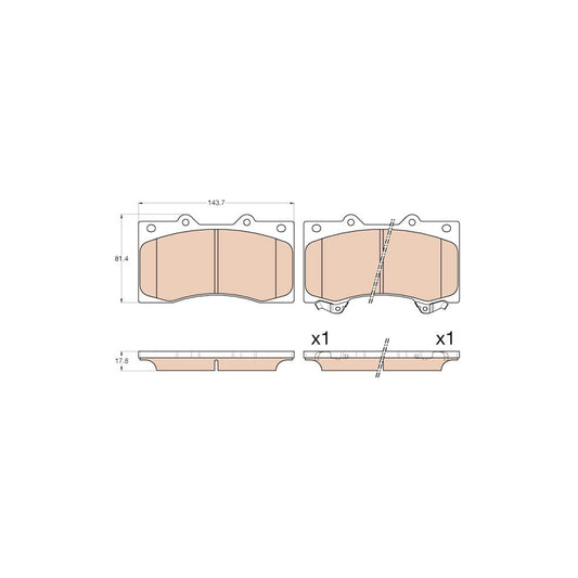 TRW Gdb3560 Brake Pad Set For Nissan Patrol Vi Y62 With Acoustic Wear Warning
