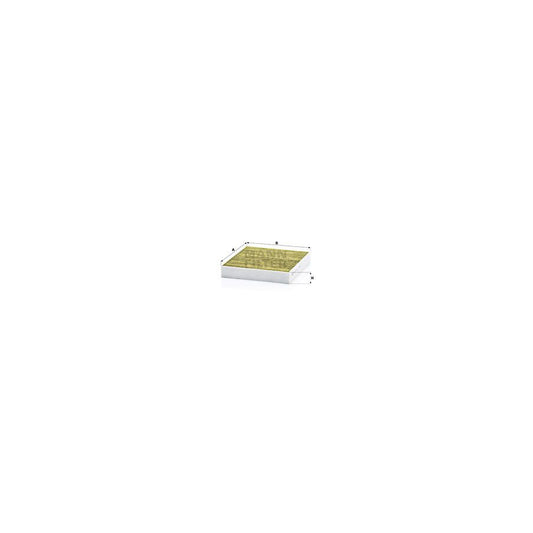 MANN-FILTER FP 2559 Pollen filter Activated Carbon Filter, Activated Carbon Filter with polyphenol, Particulate filter (PM 2.5), with antibacterial action, with fungicidal effect, FreciousPlus