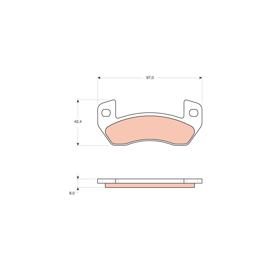 TRW Gdb1680 Brake Pad Set Not Prepared For Wear Indicator
