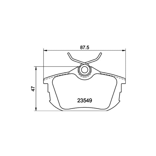 Hella 8DB 355 018 271 Brake Pad Set With Acoustic Wear Warning With Brake Caliper Screws