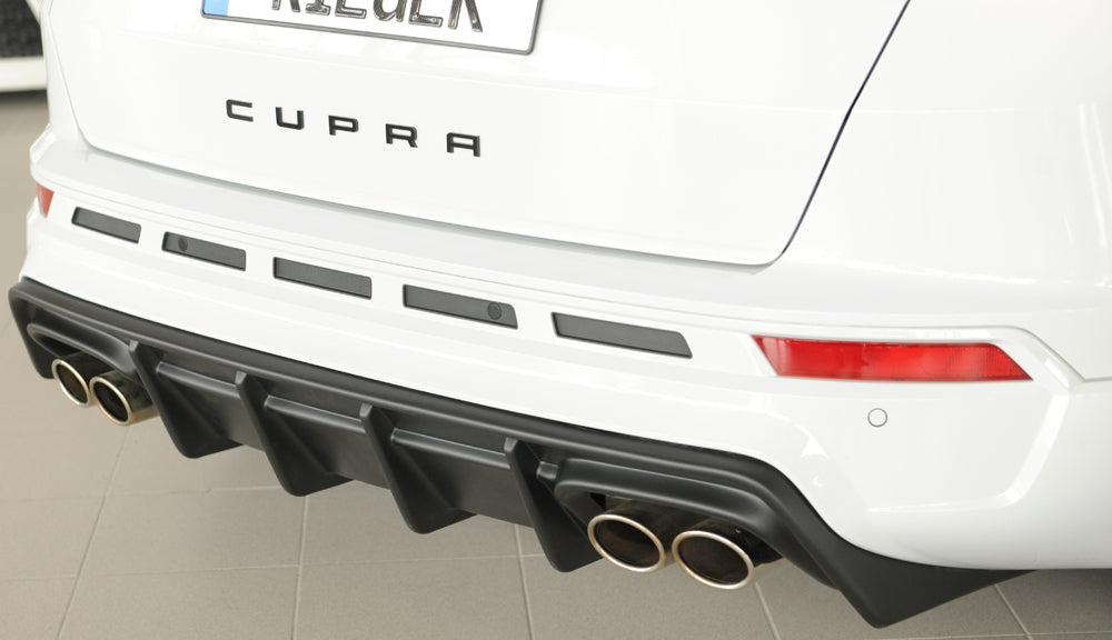 Rieger 00027045 SEAT 5FP Ateca Cupra Rear Diffuser -  Matte Black