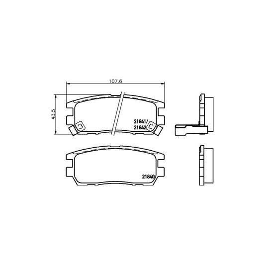 Hella 8DB 355 016 471 Brake Pad Set With Acoustic Wear Warning