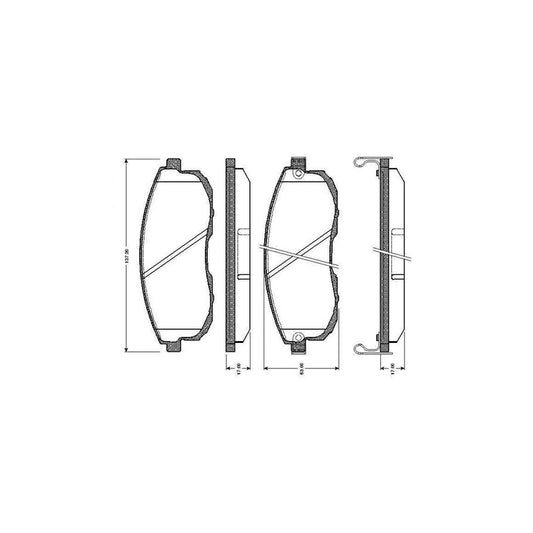 Bosch 0986Tb2161 Brake Pad Set Excl Wear Warning Contact With Accessories