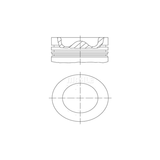 MAHLE ORIGINAL 011 PI 00109 000 Piston 83,0 mm, with cooling duct, with piston ring carrier