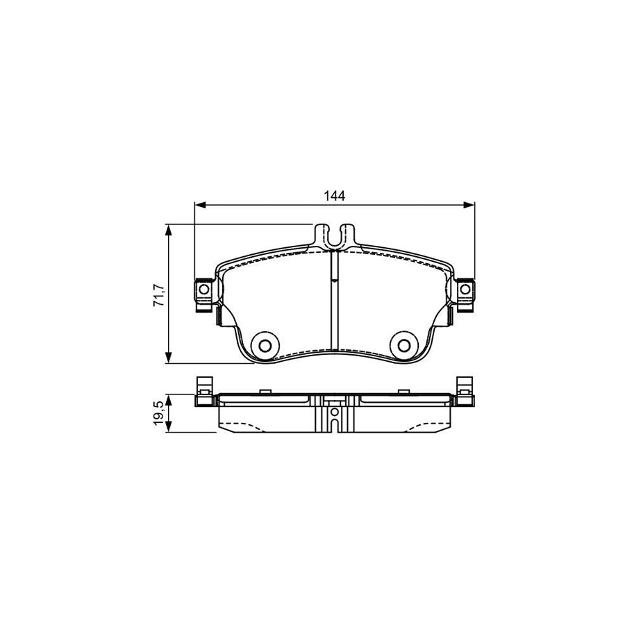 Bosch 0986495299 Brake Pad Set Excl Wear Warning Contact With Anti Squeak Plate With Mounting Manual BP1588
