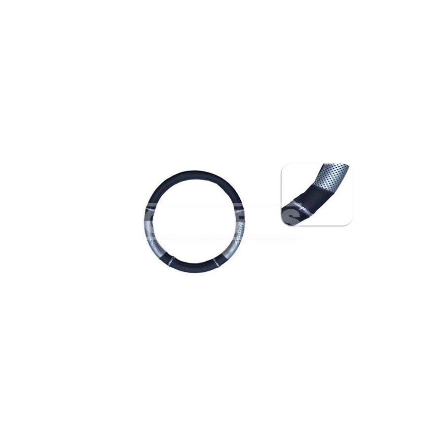 CARPRISS 79323310 Steering wheel cover Black, Silver, ?: 37-39cm, Thermoplast