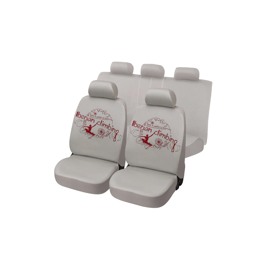 WALSER Iberian 12686 Car seat cover White, Cotton, Polyester, Front and Rear