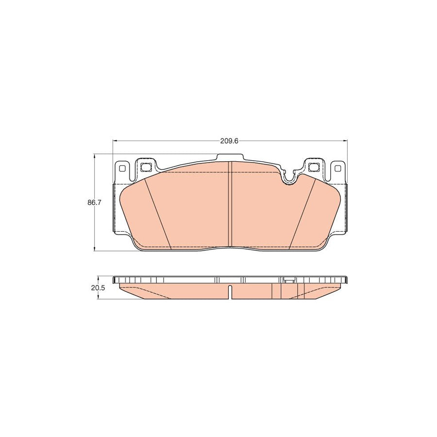 TRW Gdb2020 Brake Pad Set Prepared For Wear Indicator