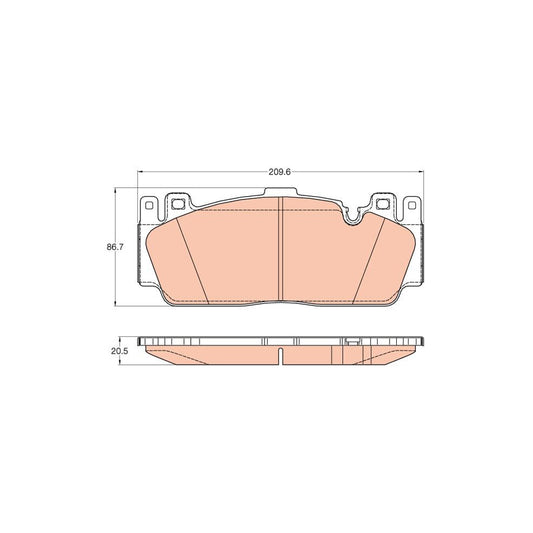 TRW Gdb2020 Brake Pad Set Prepared For Wear Indicator