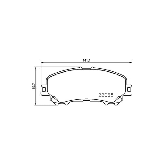 Hella 8DB 355 021 691 Brake Pad Set With Acoustic Wear Warning With Accessories
