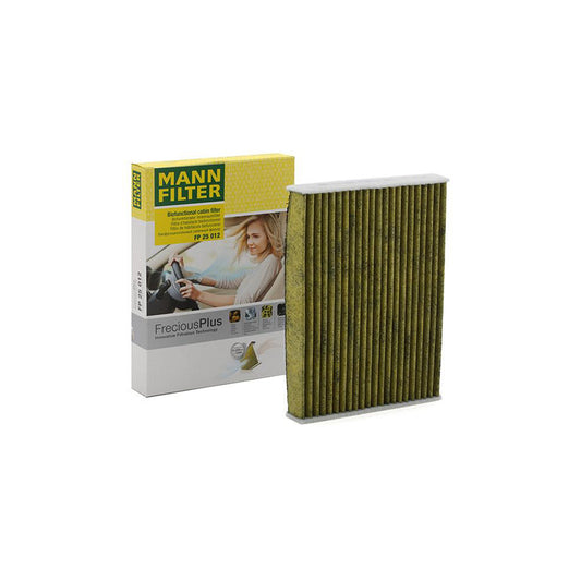 MANN-FILTER FP 25 012 Pollen filter Activated Carbon Filter, Activated Carbon Filter with polyphenol, Particulate filter (PM 2.5), with antibacterial action, with fungicidal effect, FreciousPlus