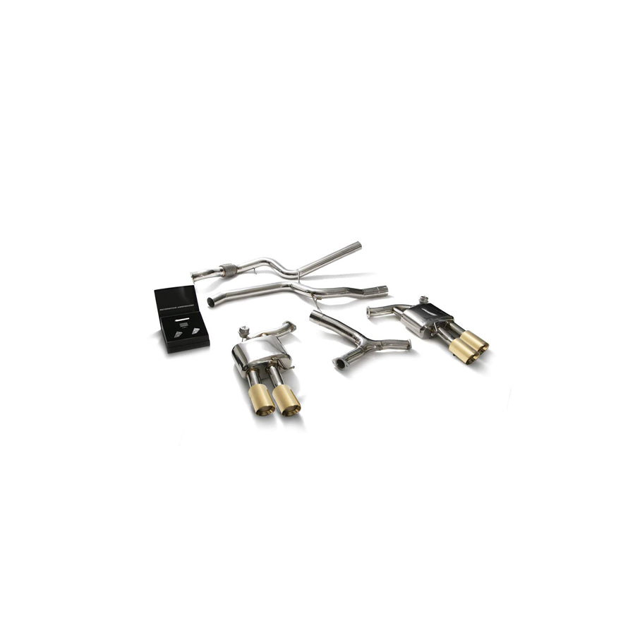 Armytrix AU952-QS11G Valvetronic Exhaust System Audi A5 | A5 Sportback 2.0 TFSI B9 2016-2021 with Quad Gold 3.5"  | Duco Car Parts UK Car Parts