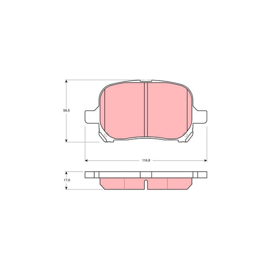 TRW Gdb3152 Brake Pad Set Not Prepared For Wear Indicator