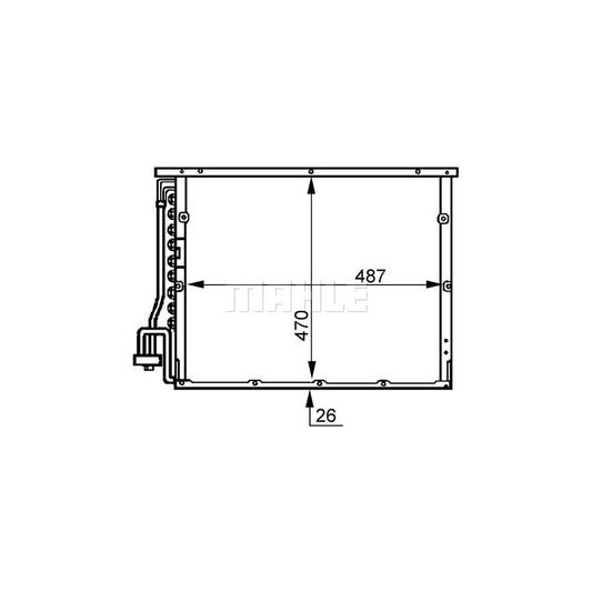 MAHLE ORIGINAL AC 179 000S Air conditioning condenser without dryer