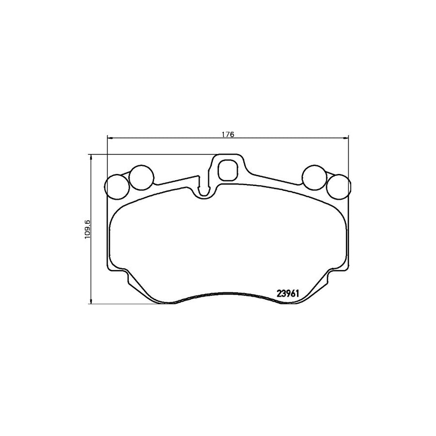 Hella 8DB 355 011 011 Brake Pad Set Prepared For Wear Indicator With Counterweights