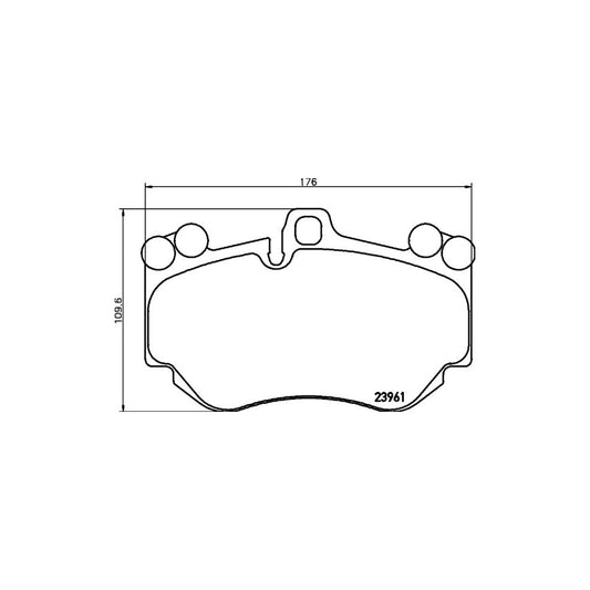 Hella 8DB 355 011 011 Brake Pad Set Prepared For Wear Indicator With Counterweights