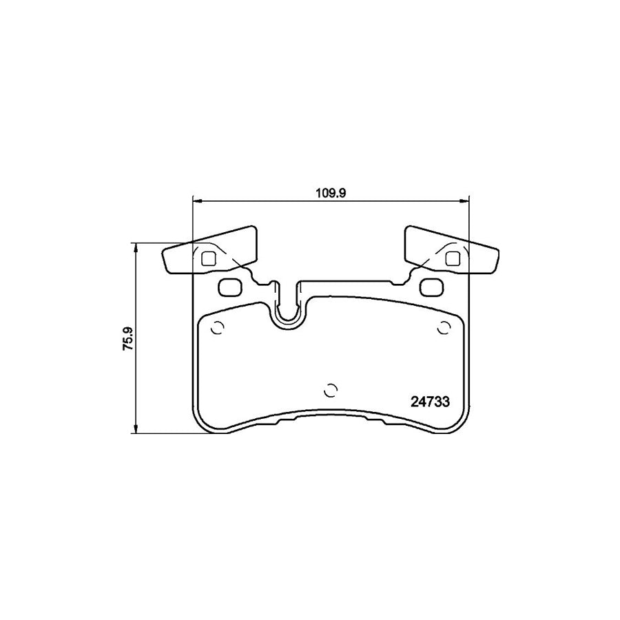 Hella 8DB 355 015 721 Brake Pad Set Prepared For Wear Indicator