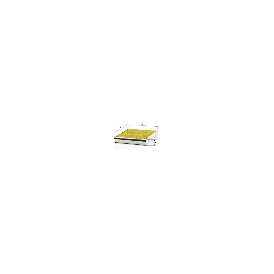MANN-FILTER FP 25 007 Pollen filter Activated Carbon Filter, Activated Carbon Filter with polyphenol, Particulate filter (PM 2.5), with antibacterial action, with fungicidal effect, FreciousPlus