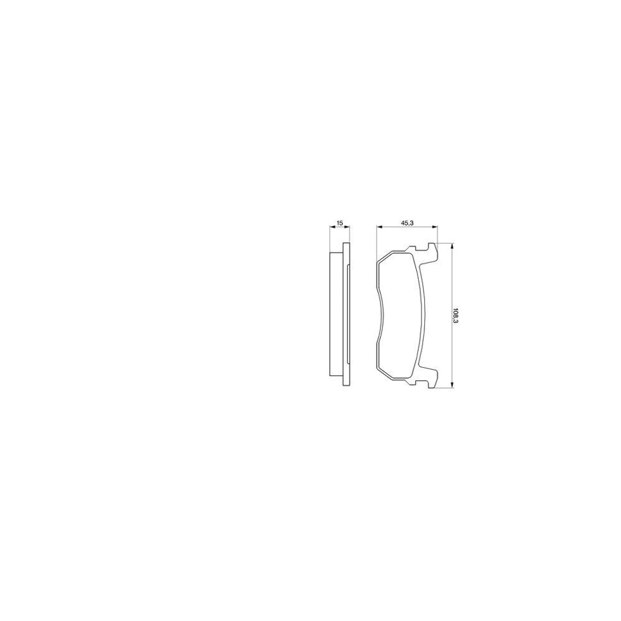 Bosch 0986469570 Brake Pad Set For Nissan Micra I Hatchback K10 BP752