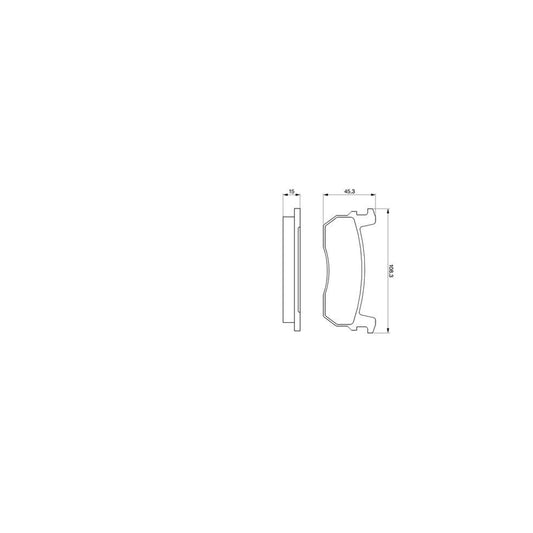 Bosch 0986469570 Brake Pad Set For Nissan Micra I Hatchback K10 BP752