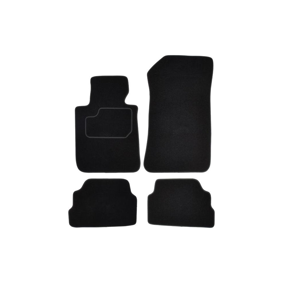 CUSTOPOL Tailored BM11C Floor mat set for BMW 1 Hatchback (E81) Textile, Front and Rear, Quantity: 4, Black