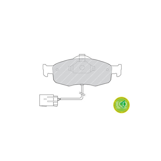 Ferodo Premier Eco Friction Fdb766 Brake Pad Set Incl Wear Warning Contact With Piston Clip Without Accessories