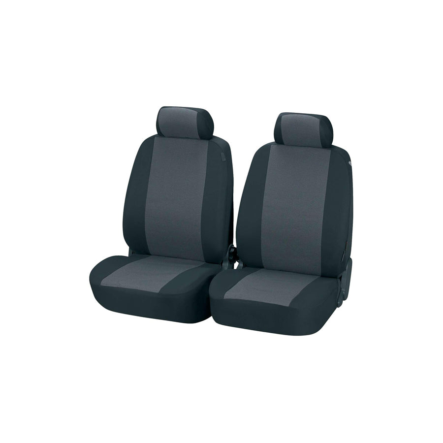 WALSER Pineto 12437 Car seat cover Black/Grey, Polyester, Front