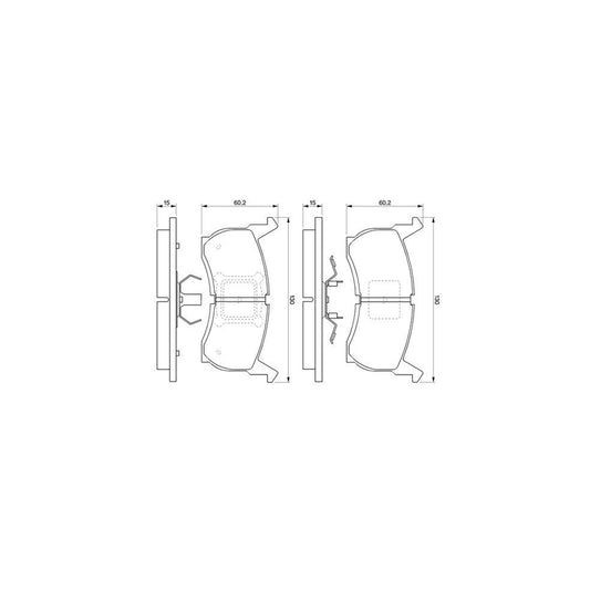 Bosch 0986424142 Brake Pad Set For Mazda 626 BP060
