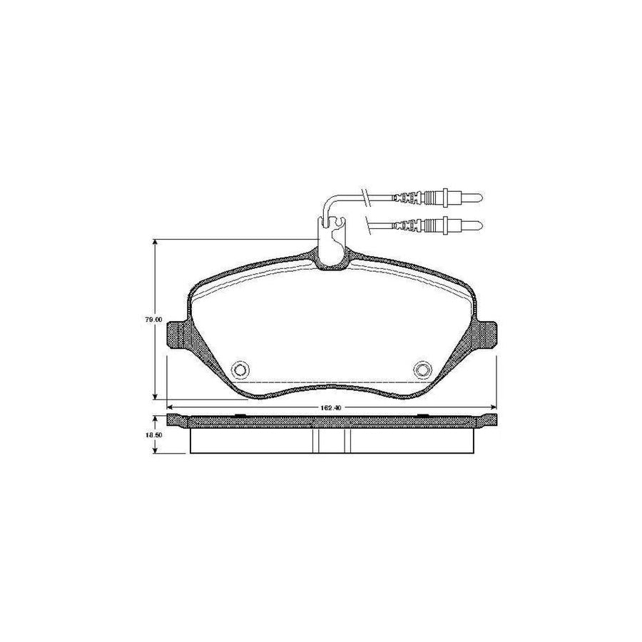Bosch 0986Tb2880 Brake Pad Set Incl Wear Warning Contact