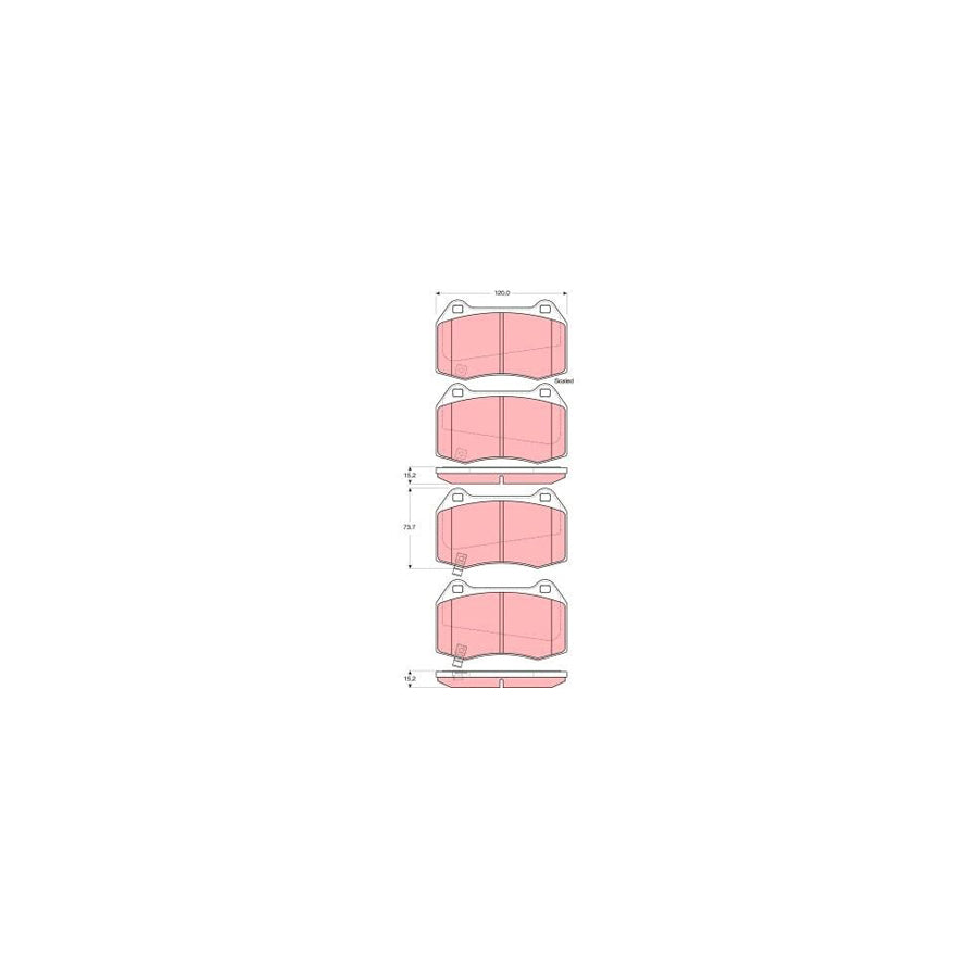 TRW Gdb3381 Brake Pad Set For Nissan 350 Z With Acoustic Wear Warning