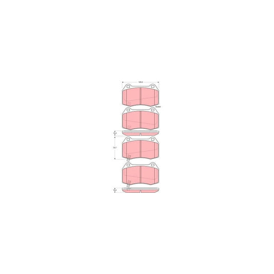TRW Gdb3381 Brake Pad Set For Nissan 350 Z With Acoustic Wear Warning