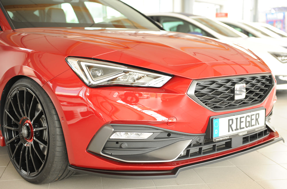 Rieger 00027050 SEAT Leon KL Front Splitter -  Matte Black