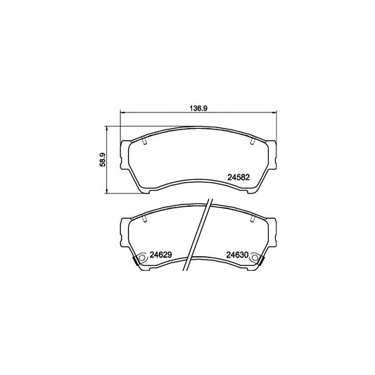 Hella 8DB 355 013 761 Brake Pad Set For Mazda 6 With Acoustic Wear Warning