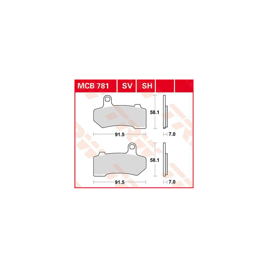 TRW Sinter Street Mcb781Sh Brake Pad Set