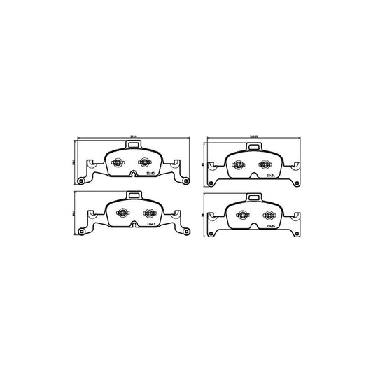 Brembo P 85 164X Brake Pad Set Prepared For Wear Indicator With Anti Squeak Plate With Counterweights