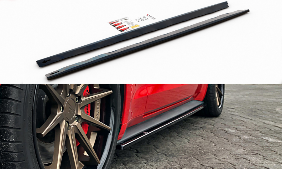 Maxton Design FO-MU-6F-SD1T Side Skirts Diffusers Ford Mustang MK6 Facelift | Duco Car Parts UK Car Parts