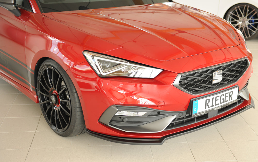 Rieger 00027050 SEAT Leon KL Front Splitter -  Matte Black